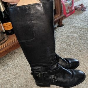 Black nine West tall boots